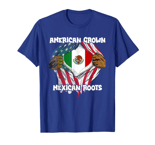 American Grown Mexican Roots Mexico Country Lover Proud Us T-Shirt