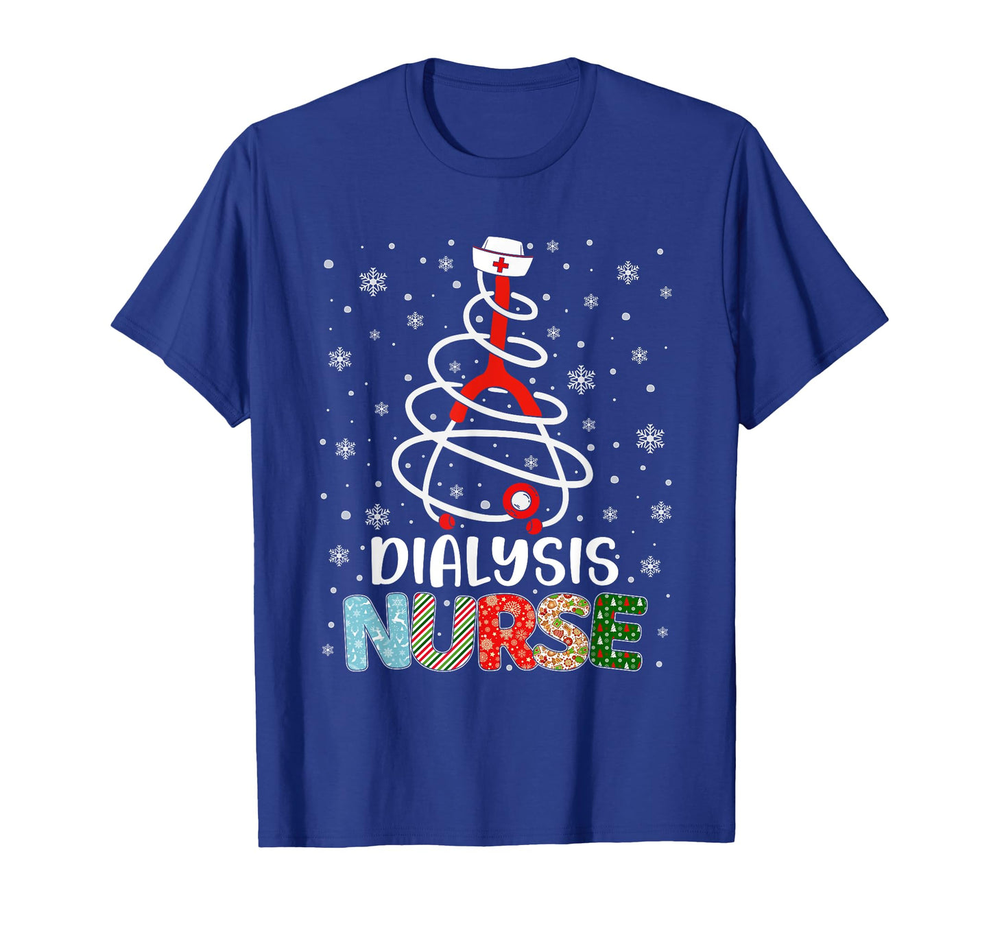 Cute Dialysis Nurse Xmas Tree Merry Christmas Nurse Nursing T-Shirt