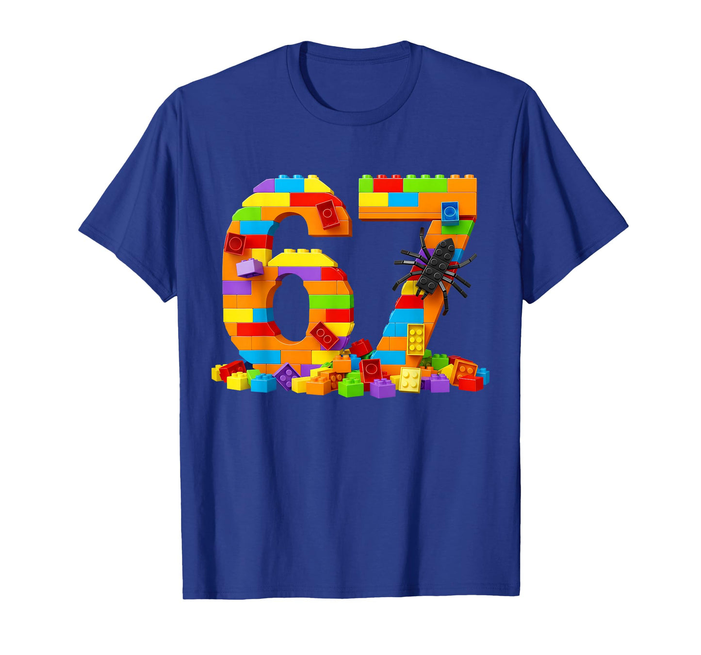 67 Number Meme Six Seven 6 7 Building Blocks Gen Alpha Slang T-Shirt