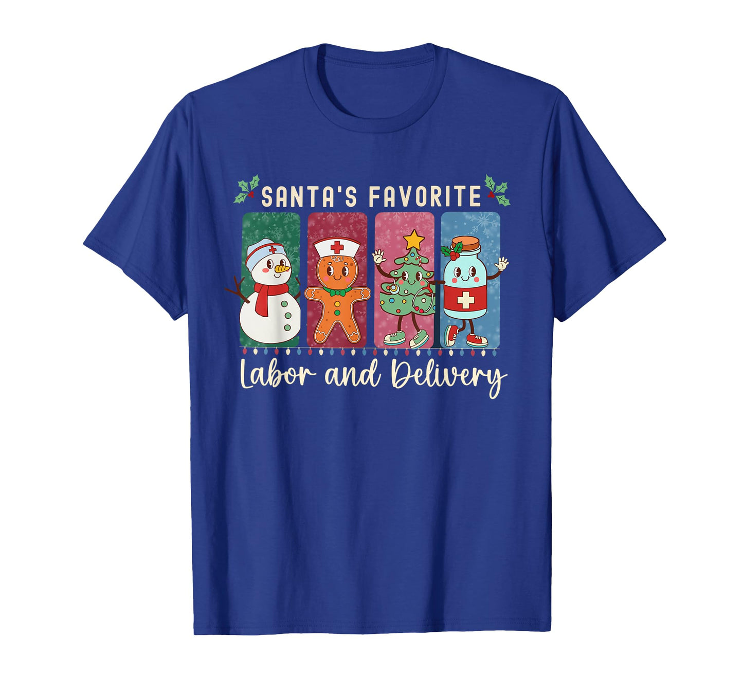 Christmas Labor And Delivery Nurse Crew Healthcare Worker T-Shirt