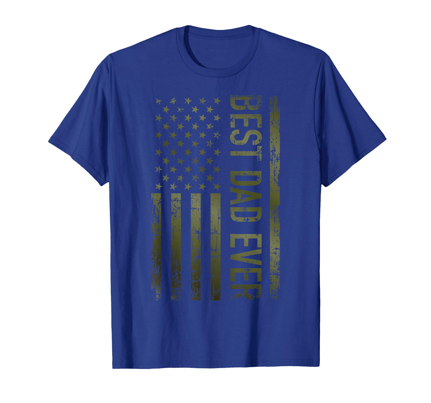 Best dad Ever American Military Camouflage Flag Gift Father T-Shirt