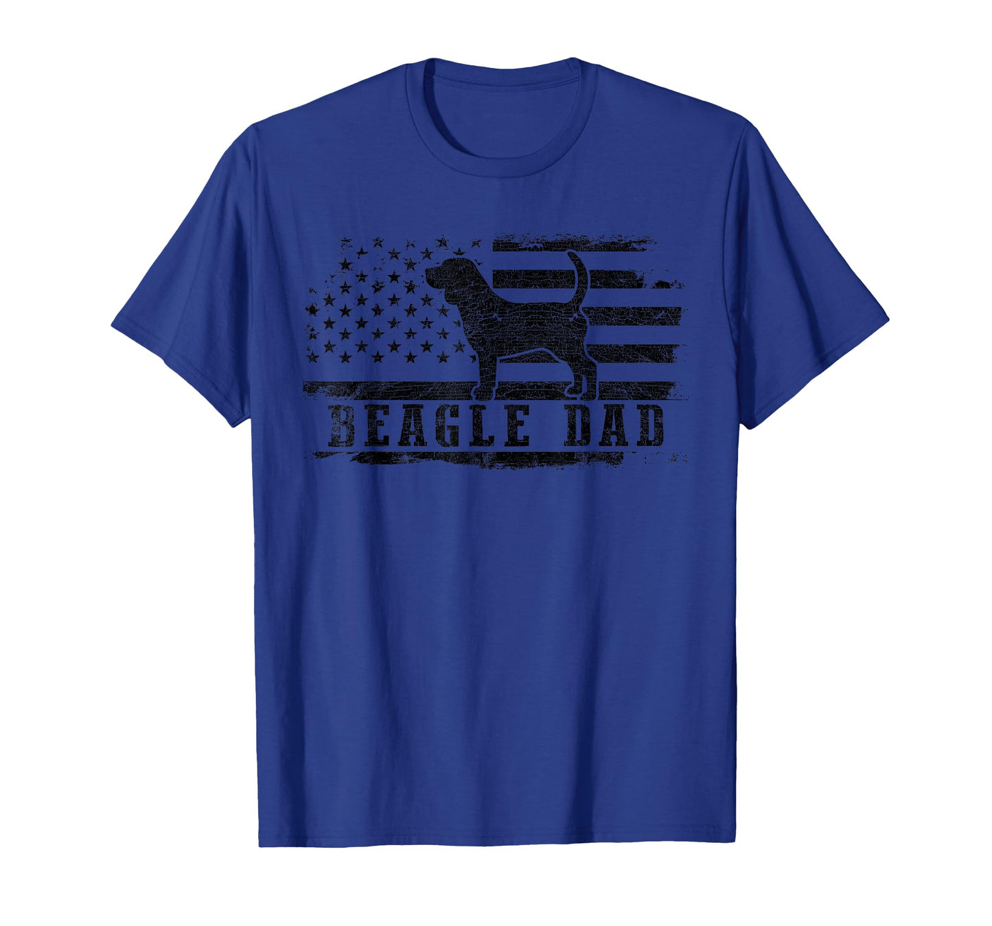 Beagle Dad Distressed American Flag Patriotic Dog T-Shirt