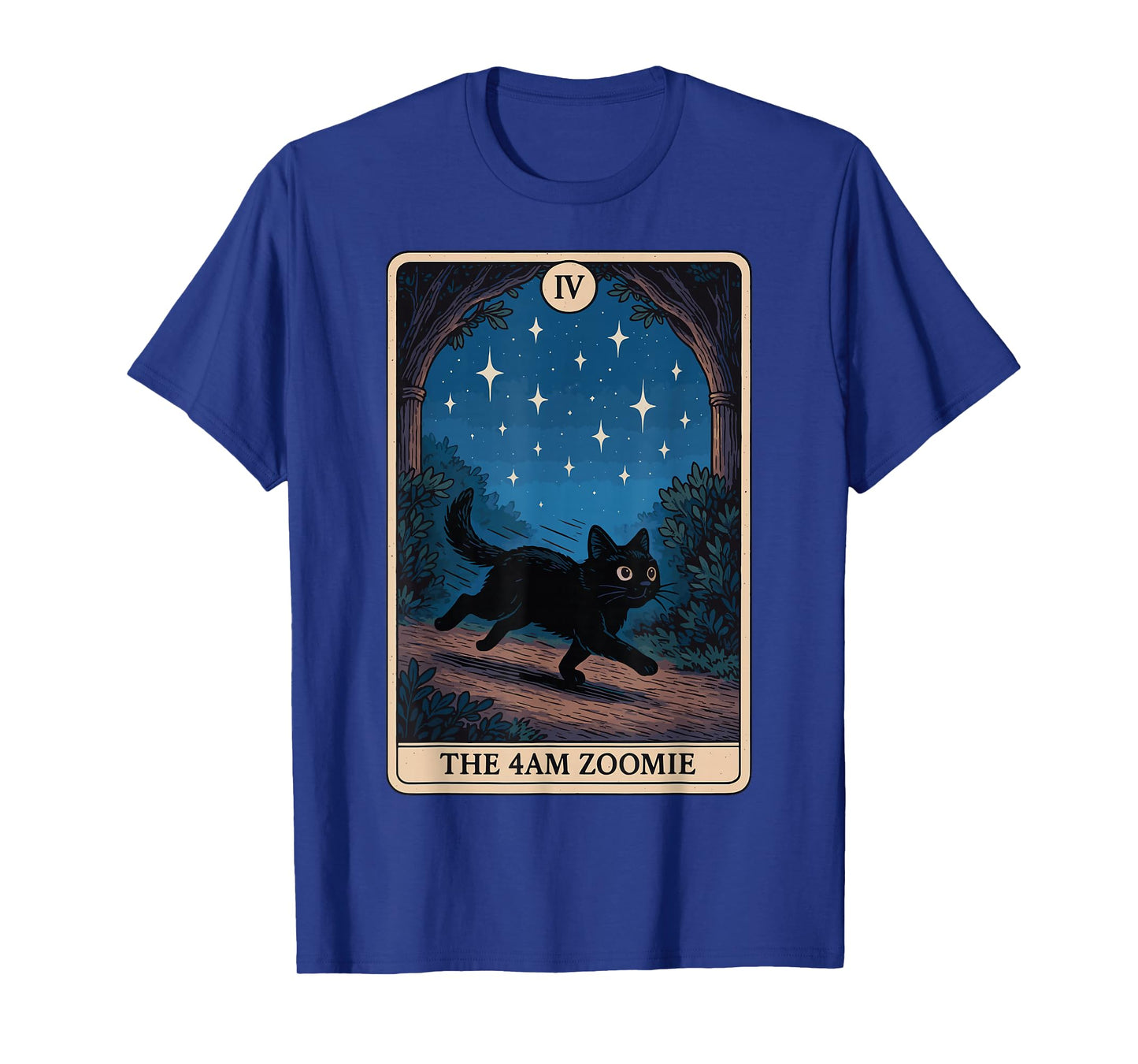 The 4AM Zoomie Cat Tarot Card T-Shirt