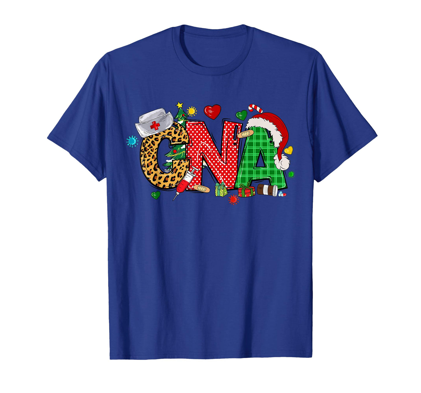 Barefoot Gang Nurse Life - Merry Christmas CNA Certified Nursing Assistant Unisex-Adults T-Shirt, Black, Small, Short Sleeve