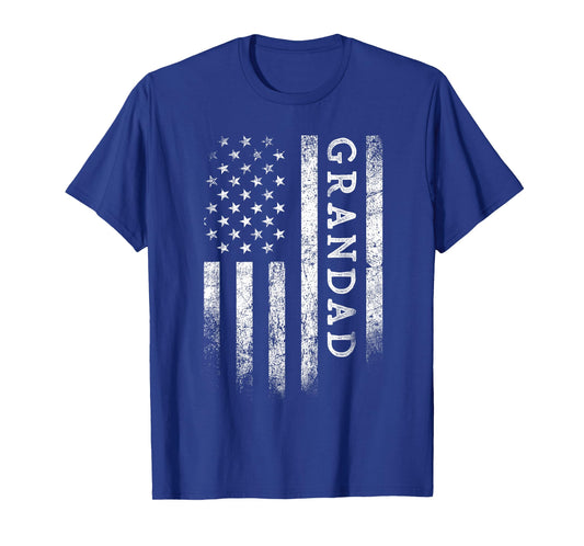Grandad American Flag Grandad Gifts Patriotic Father's Day T-Shirt