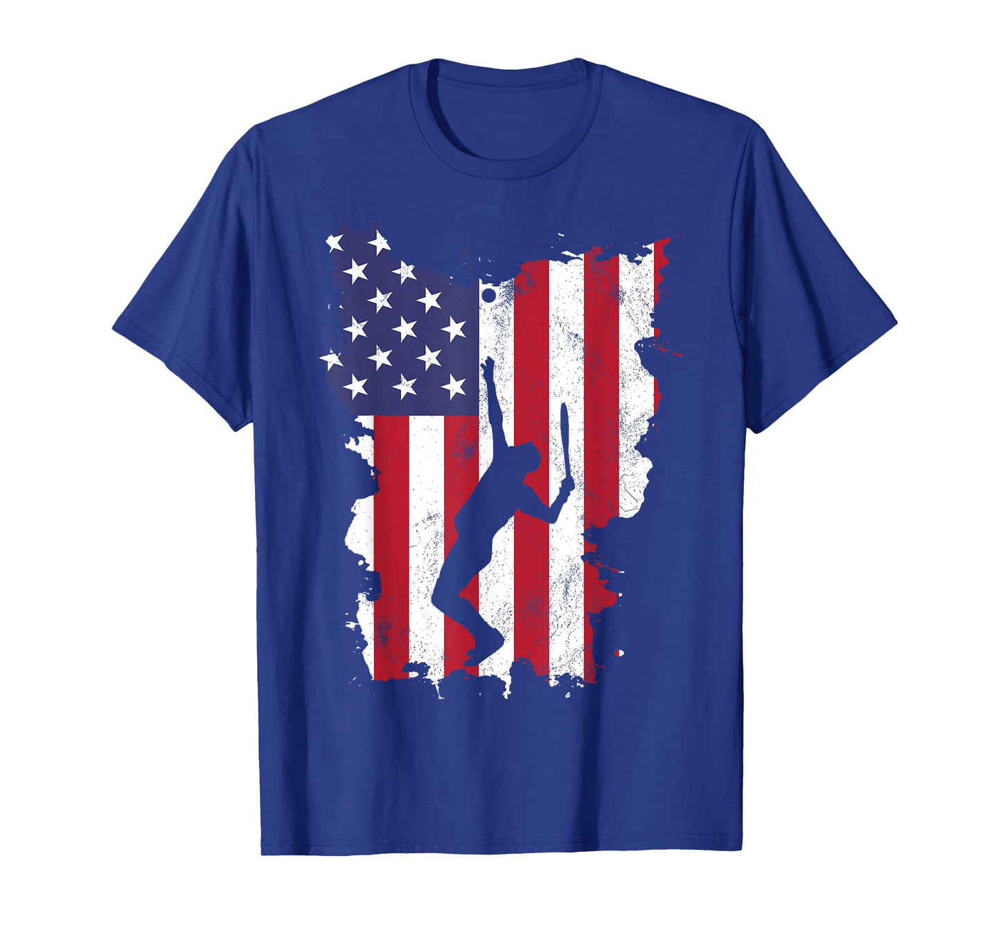 Vintage 4th Of July USA Flag Tennis T-Shirt