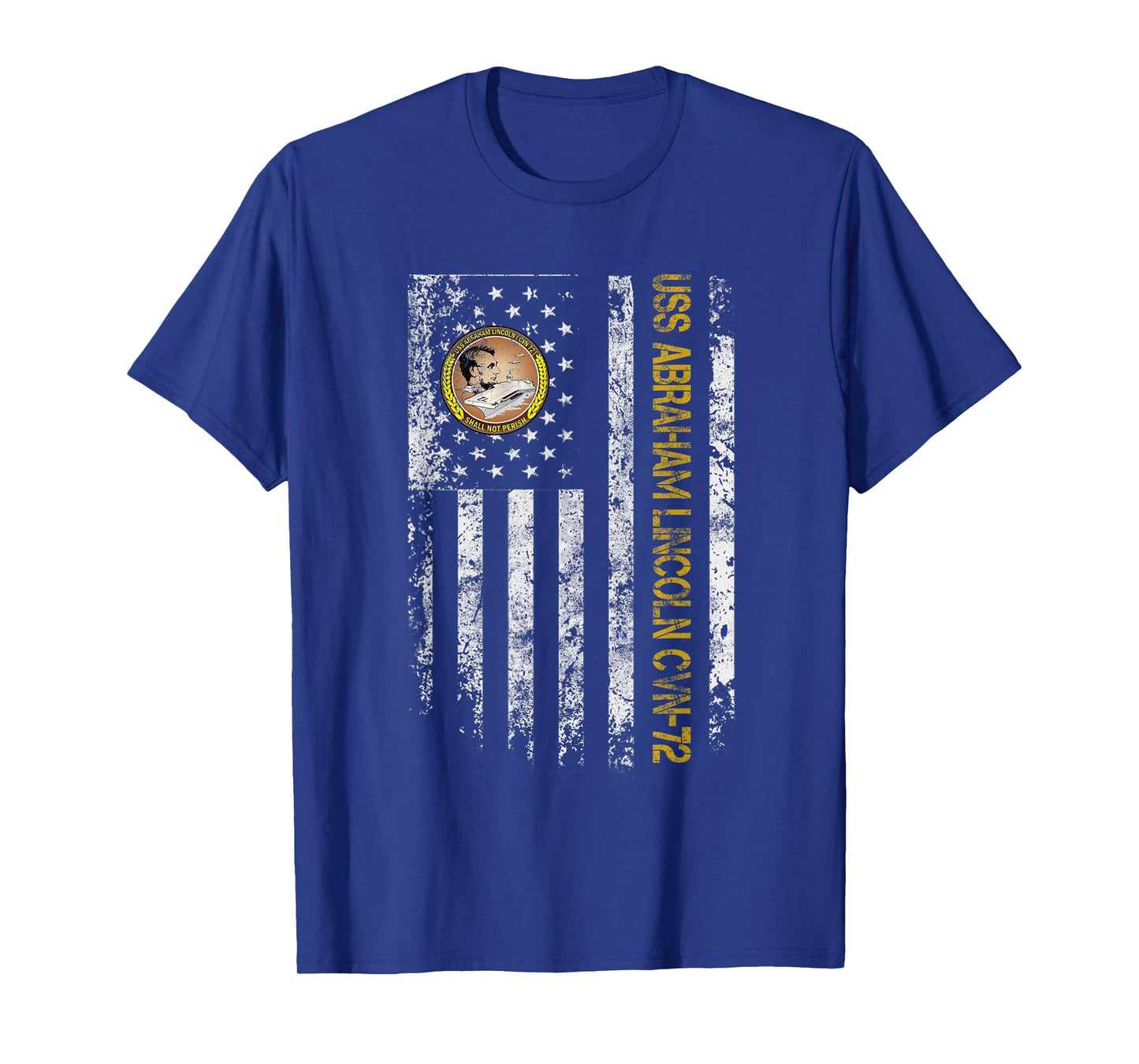 Proud US Military Warships USS CVN-72 Veterans Day Unisex Black T-Shirt