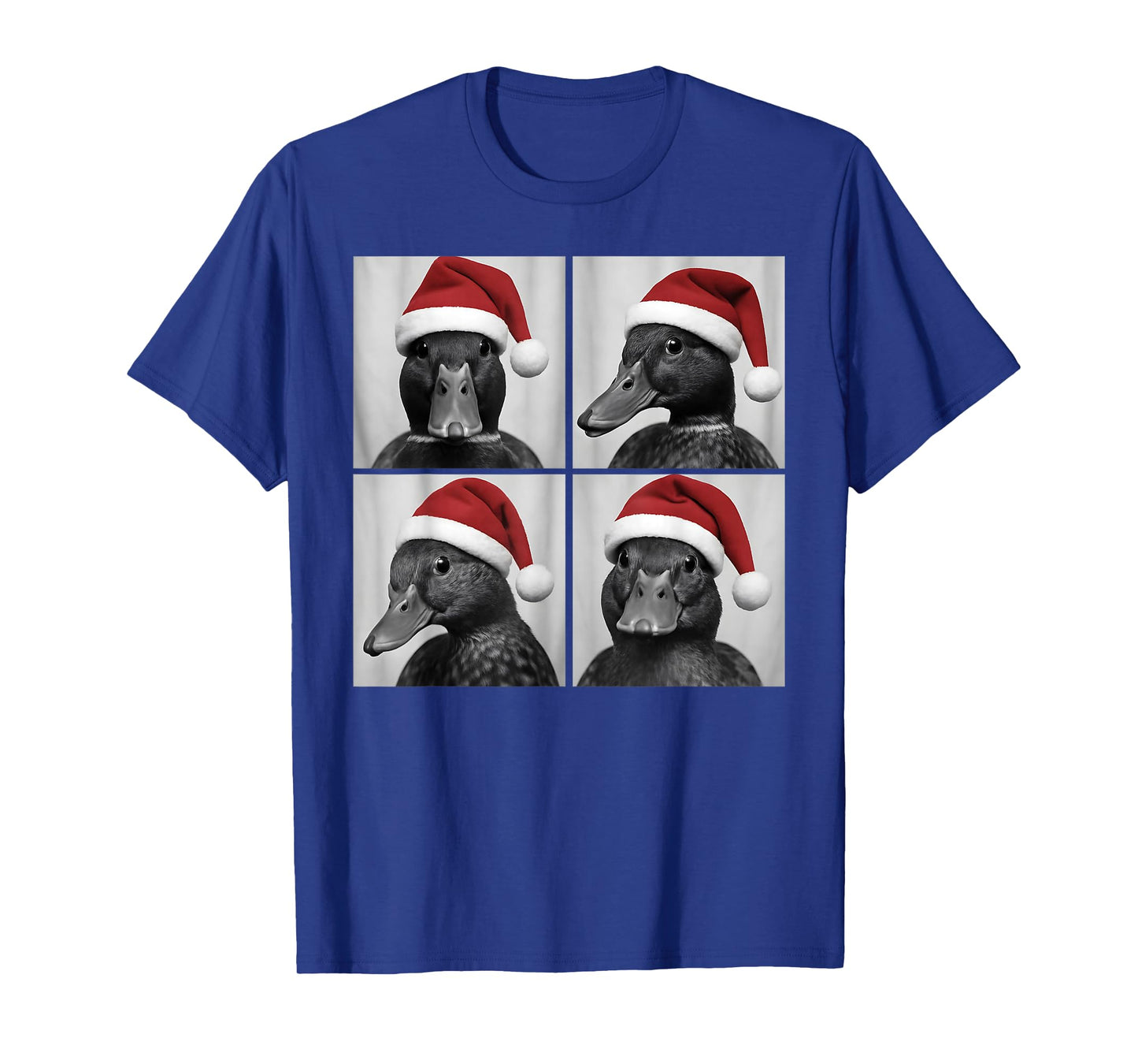 Funny Christmas Mallard Duck Santa Photo Booth T-Shirt