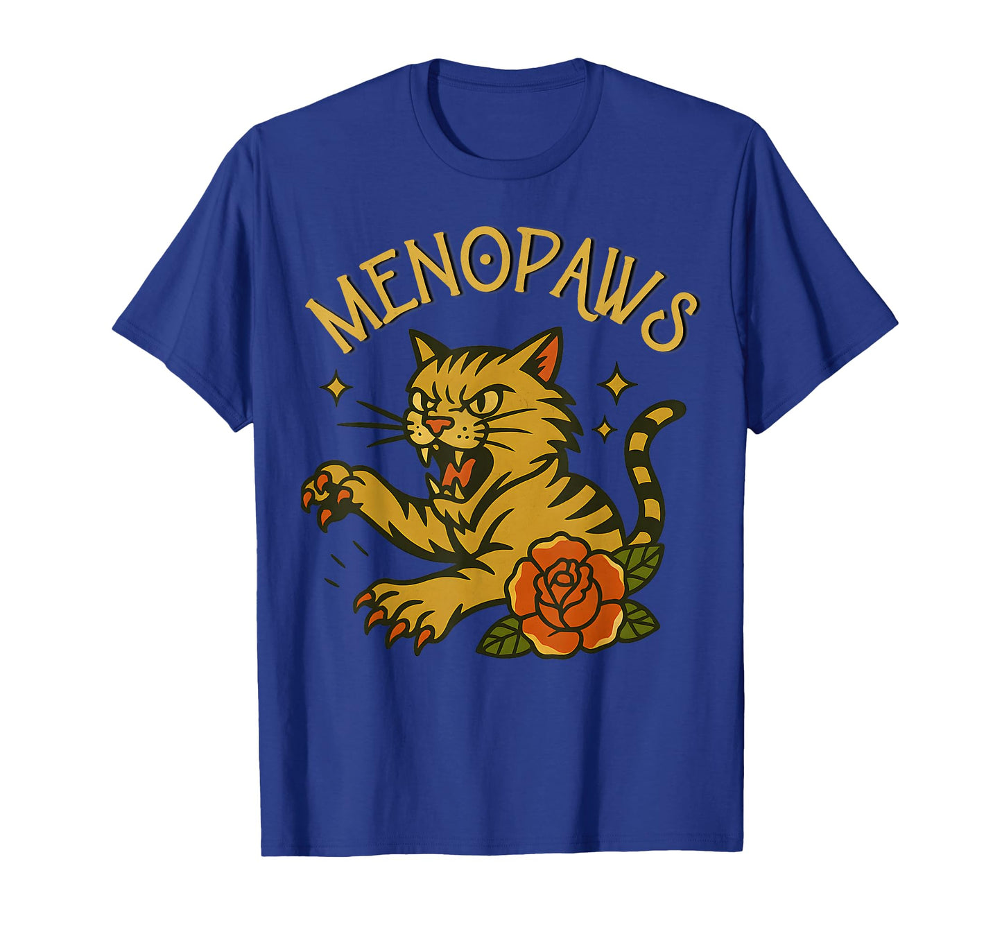 Funny Menopause Cat Pun Menopausal Women's Gag Joke Humor T-Shirt