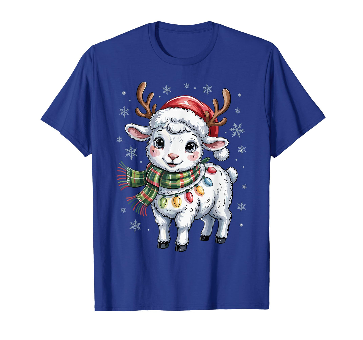 Cute Lamb Christmas Funny Animal Lover Farmer Holiday Pajama T-Shirt