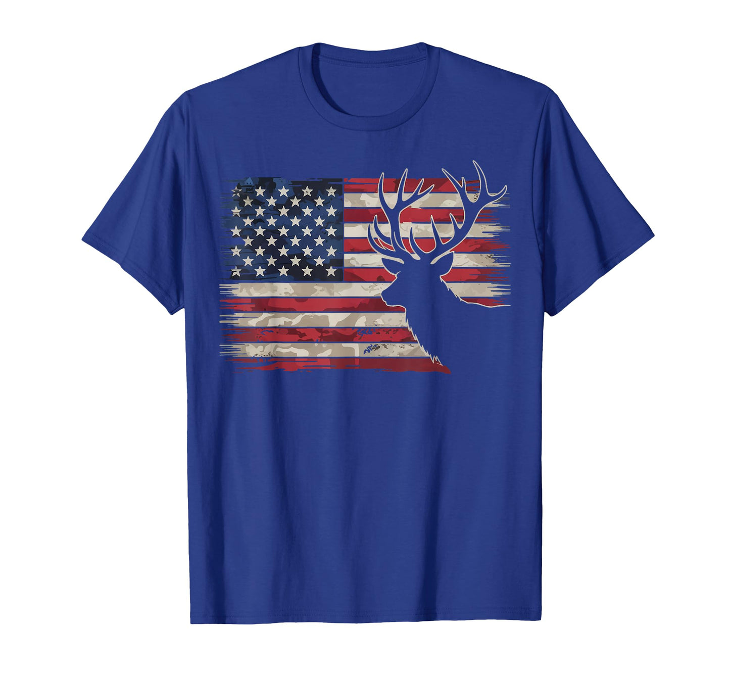 Deer Hunting Hunter US Flag T-Shirt