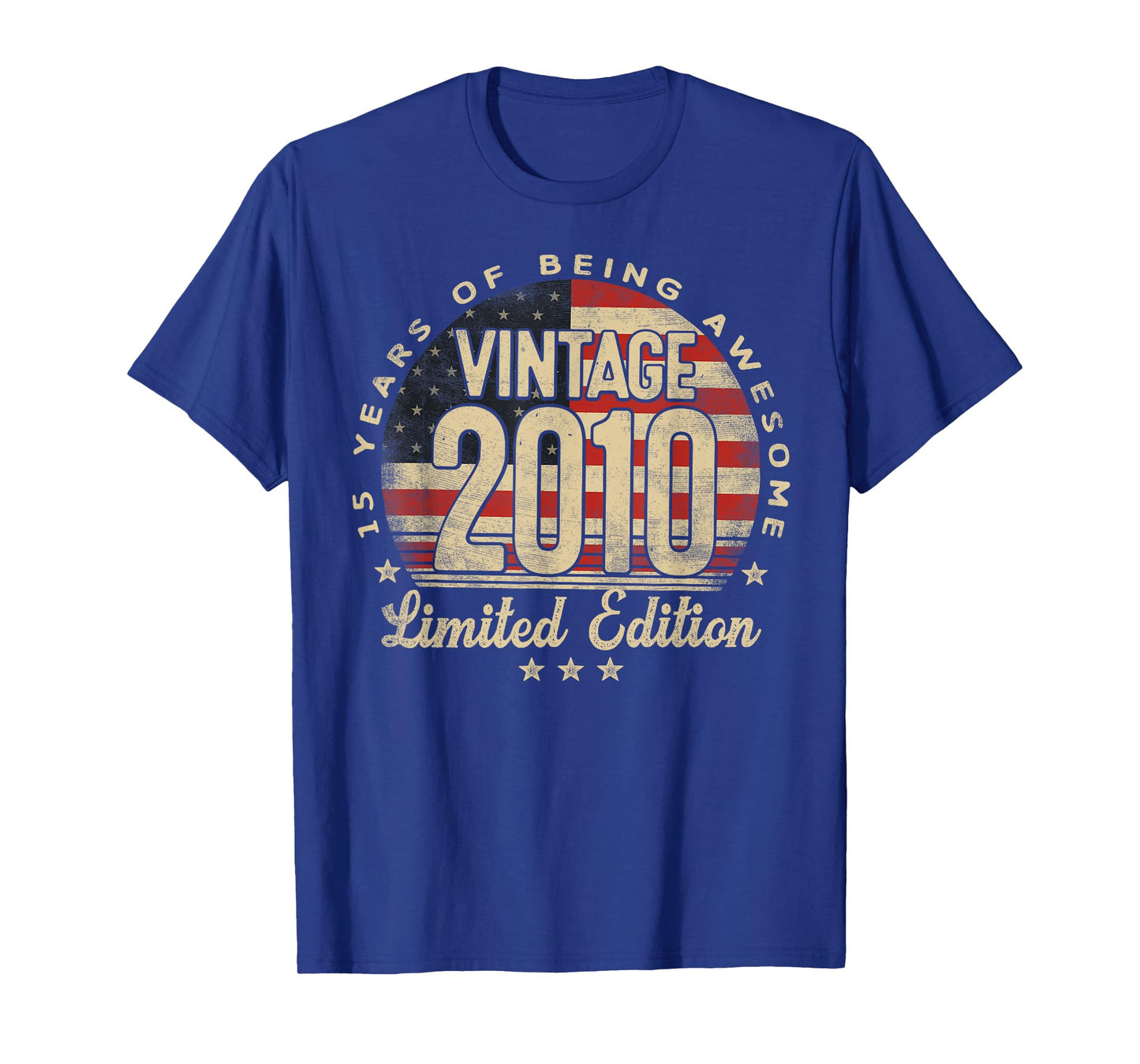 Vintage 2010 Limited Edition 15-Year-Old Gifts USA Flag T-Shirt