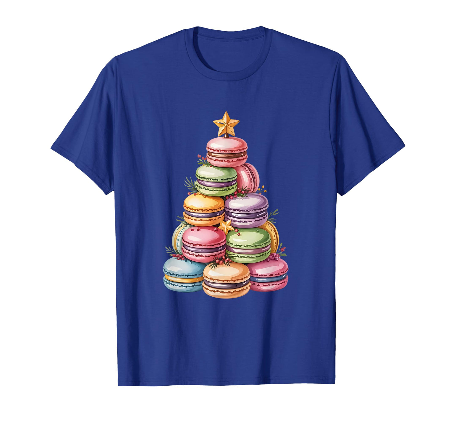 Cute Macaron Cookie Christmas Tree Holiday Baking Aesthetic T-Shirt