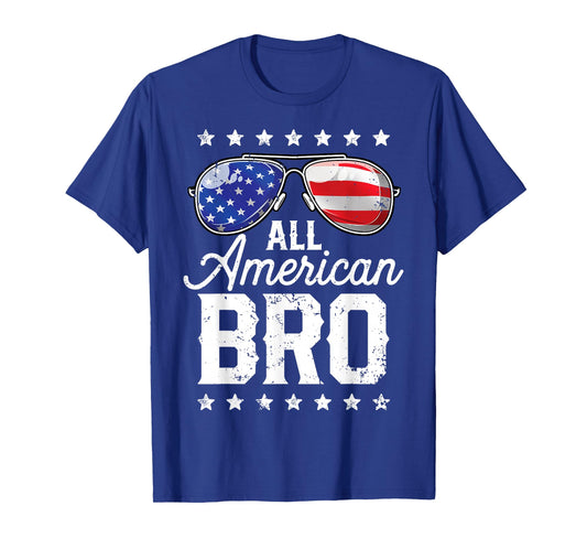All American Bro 4th of July Men Family Matching Sunglasses T-Shirt