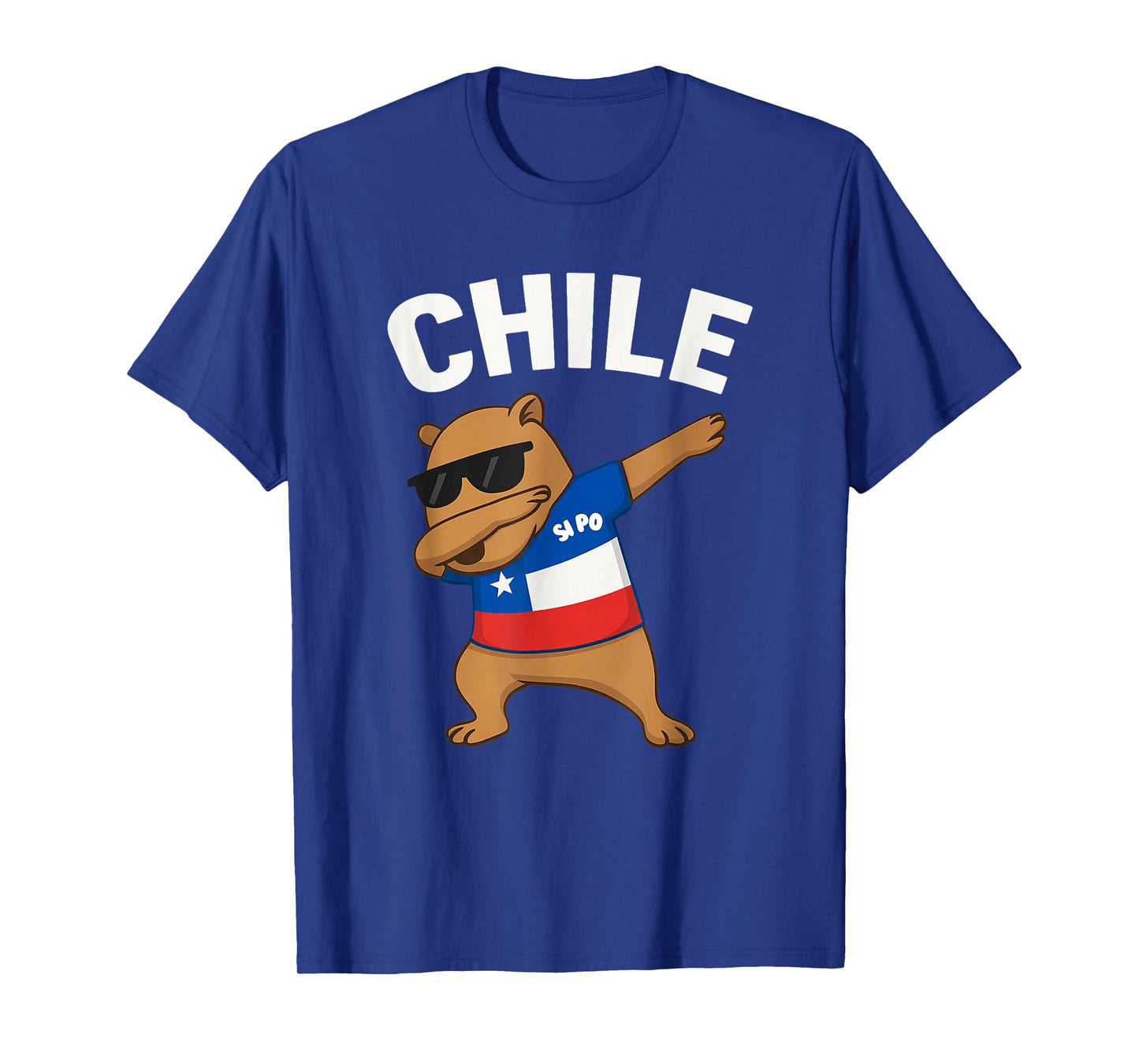 Capybara Chile Dabbing Si Po Chilean Prde Flag Capibara T-Shirt