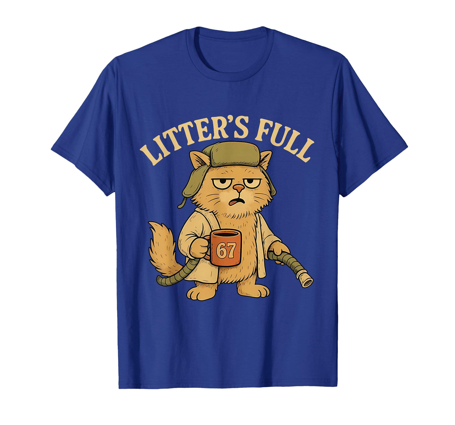 Vintage Litter’s Full Cat Parody Tees Six Seven 67 Meme T-Shirt