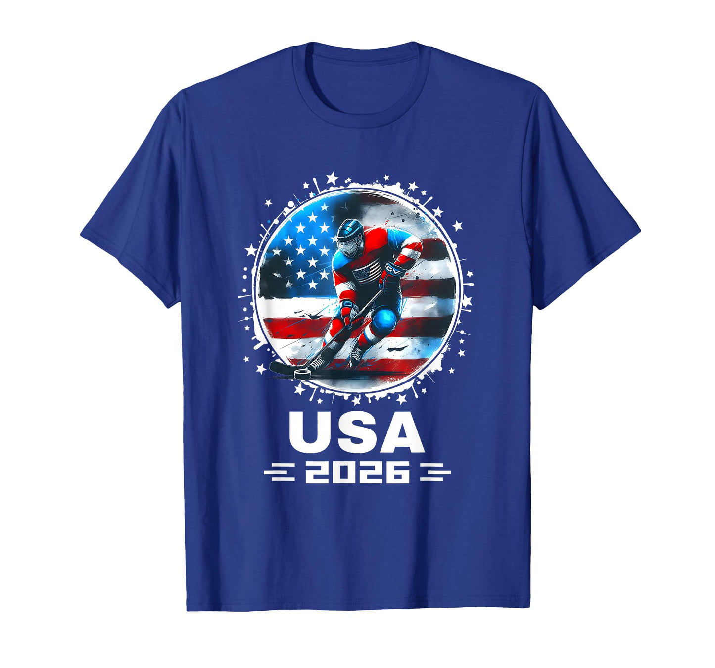 USA Team 2026 United States American Flag Hockey USA T-Shirt
