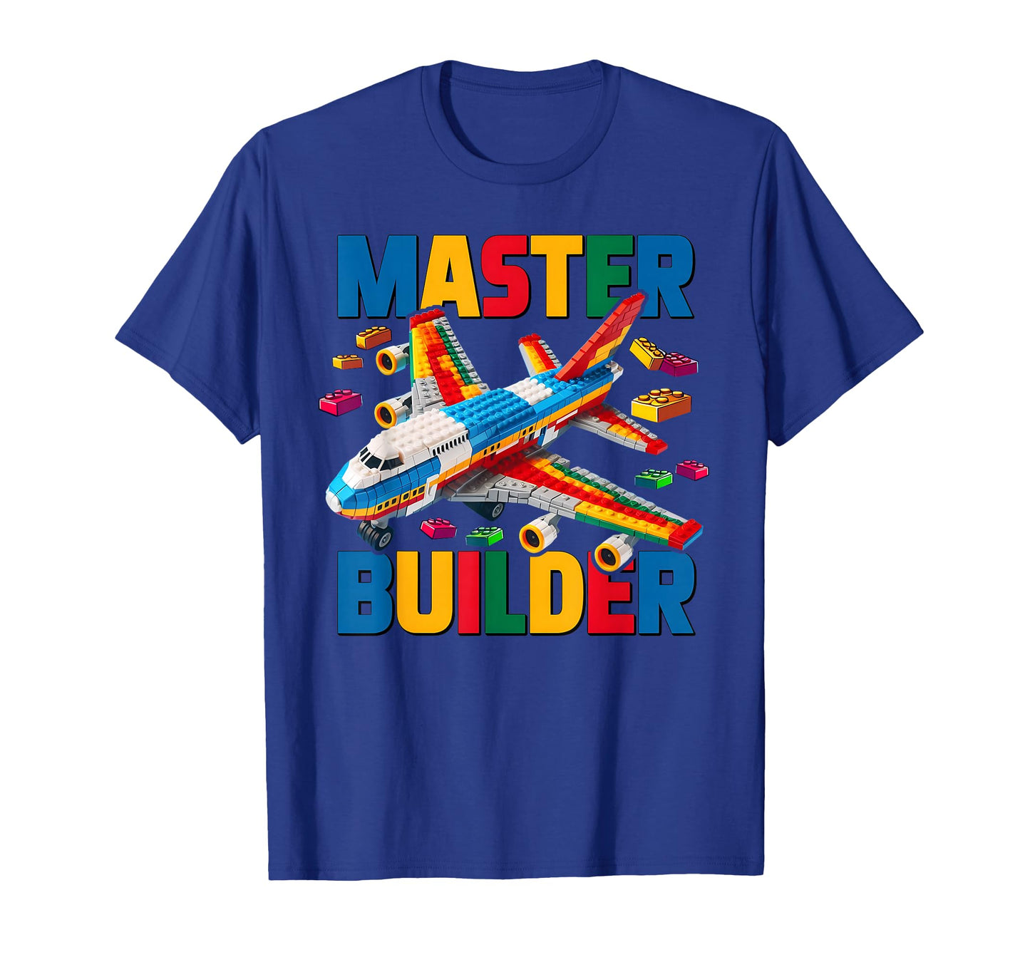 Master Builder Airplane Toy Kids Boys Building Blocks Brick T-Shirt