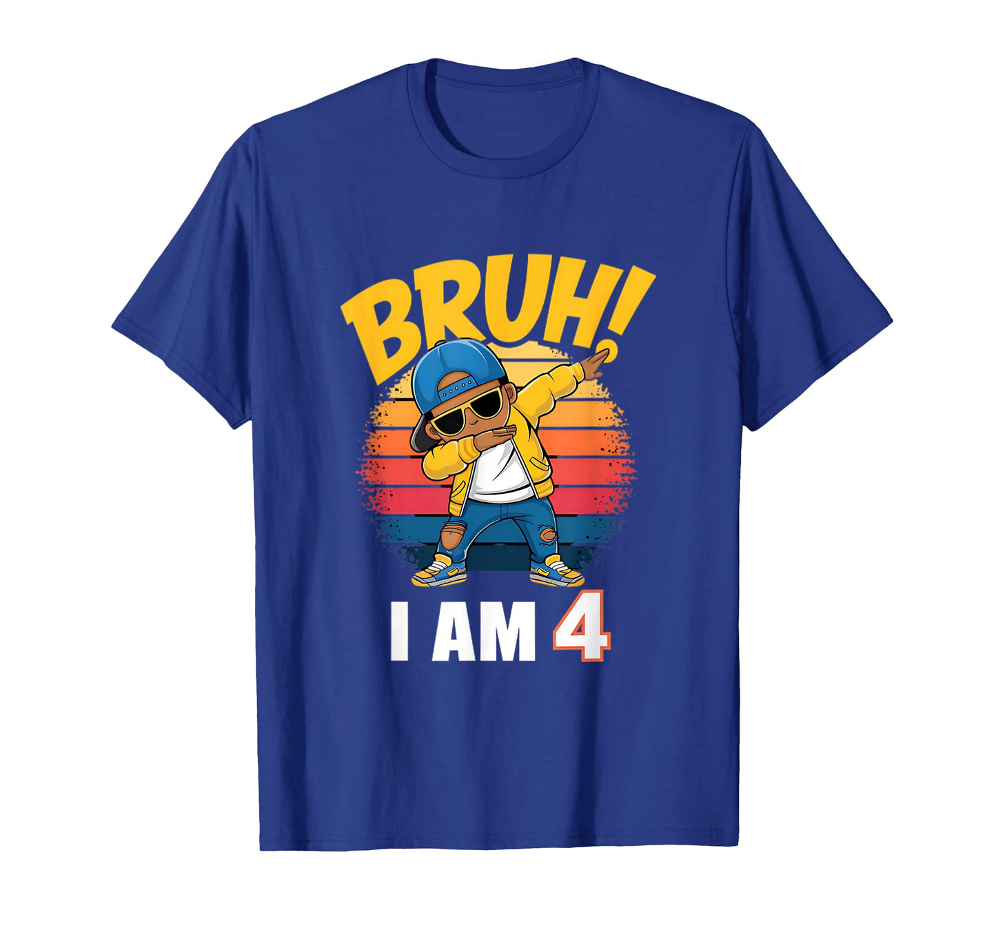 Bruh I Am 4 Dabbing 4th Birthday T-Shirt