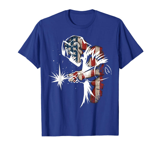 Welder American Flag USA Patriotic Welder T-Shirt