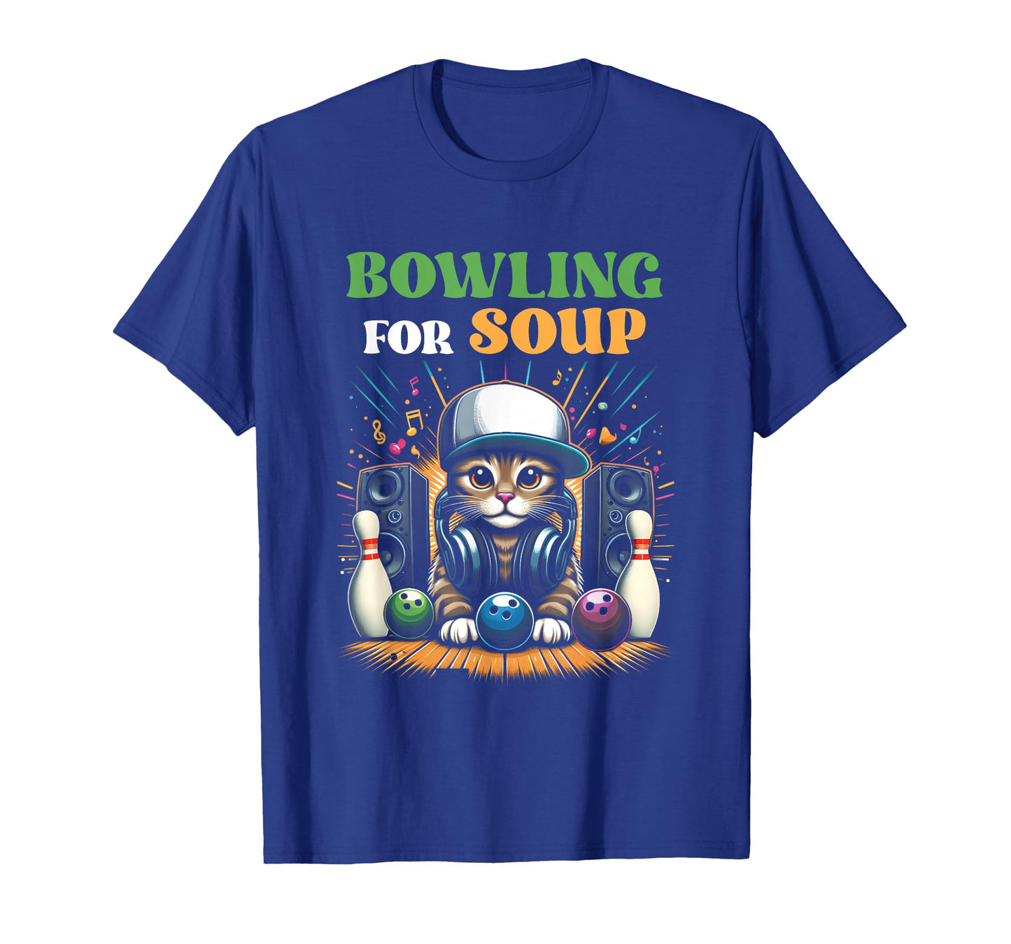 Bowling for Soup Music Cat Style DJ Cat Wearing Headphone T-Shirt