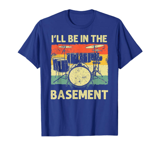 Funny Drumming Art for Men Women Drumline Drum Set Drummer T-Shirt