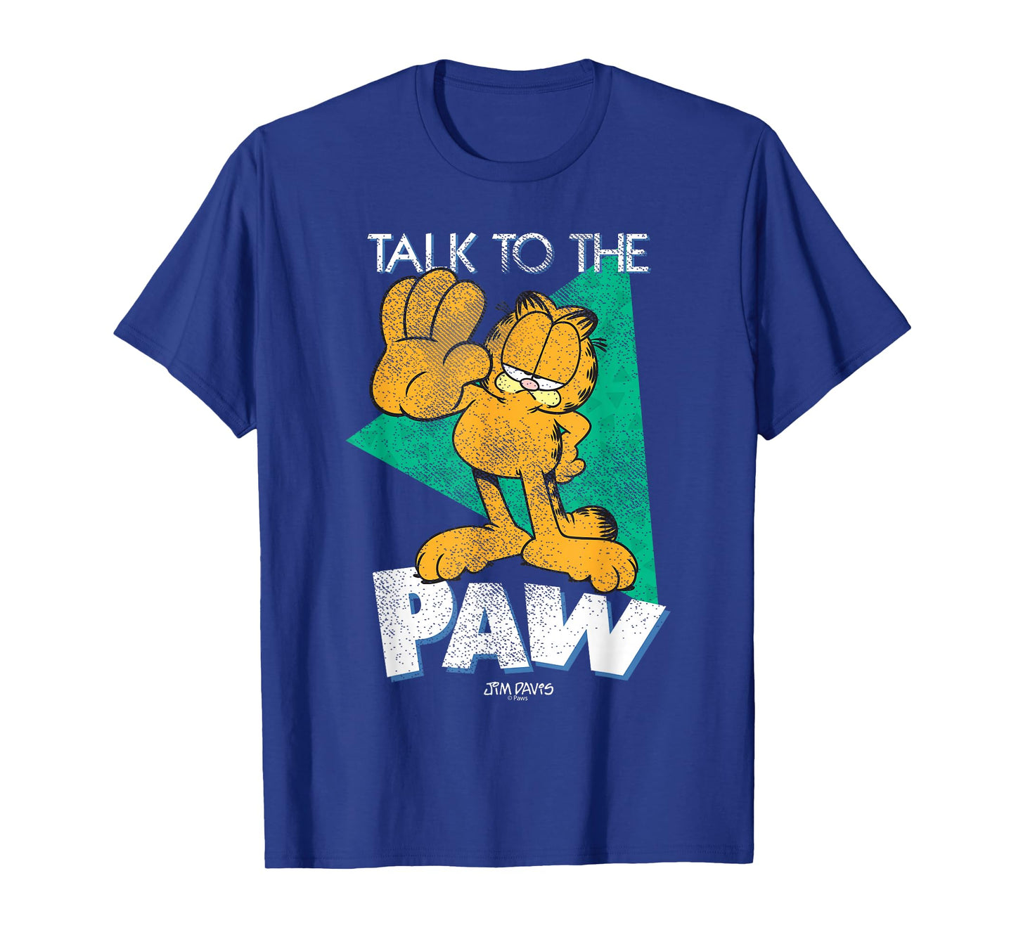 Garfield Distressed Talk to The Paw Retro Cartoon Cat T-Shirt