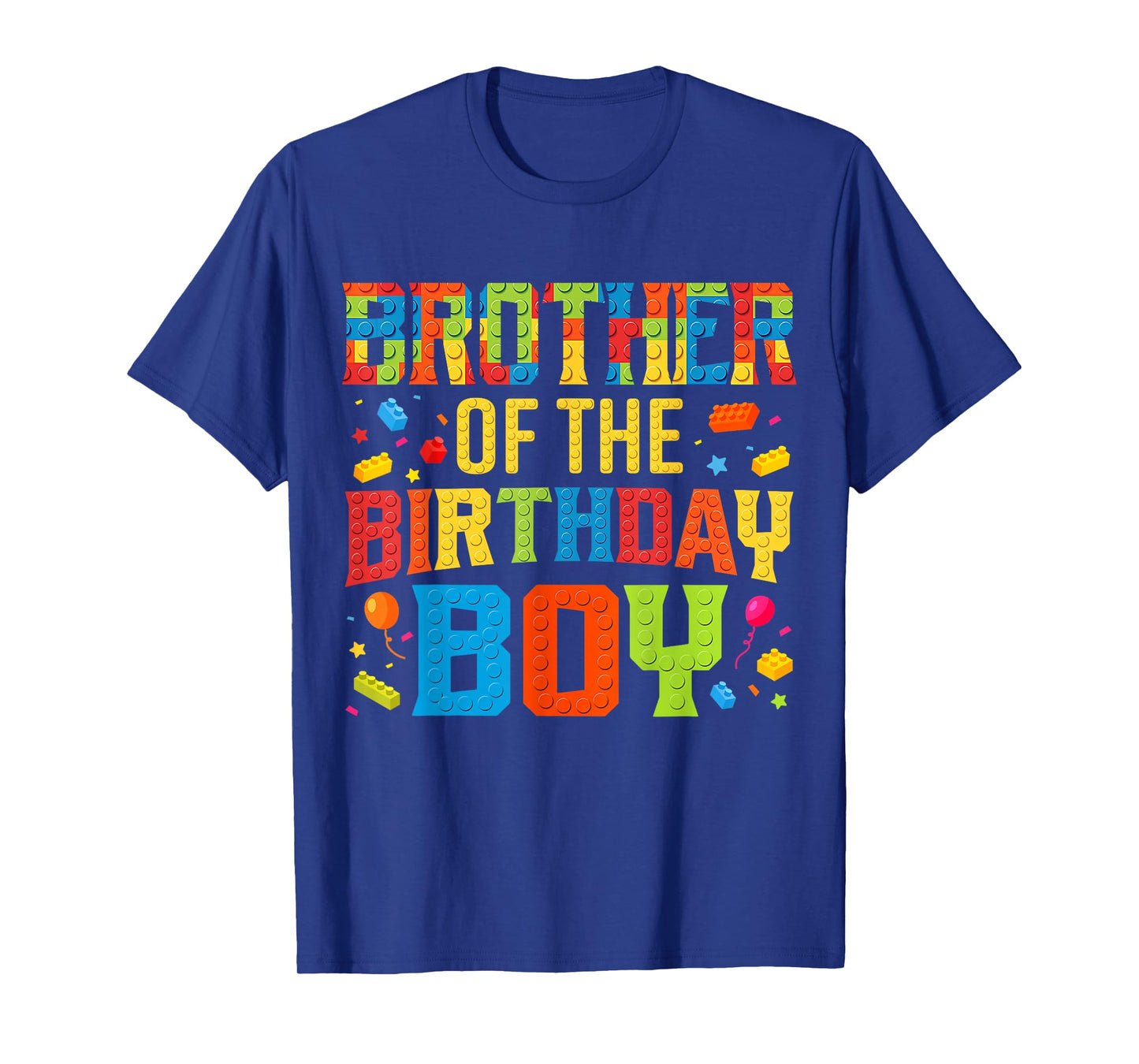 Brother Of The Birthday Boy Master Builder Building Blocks T-Shirt