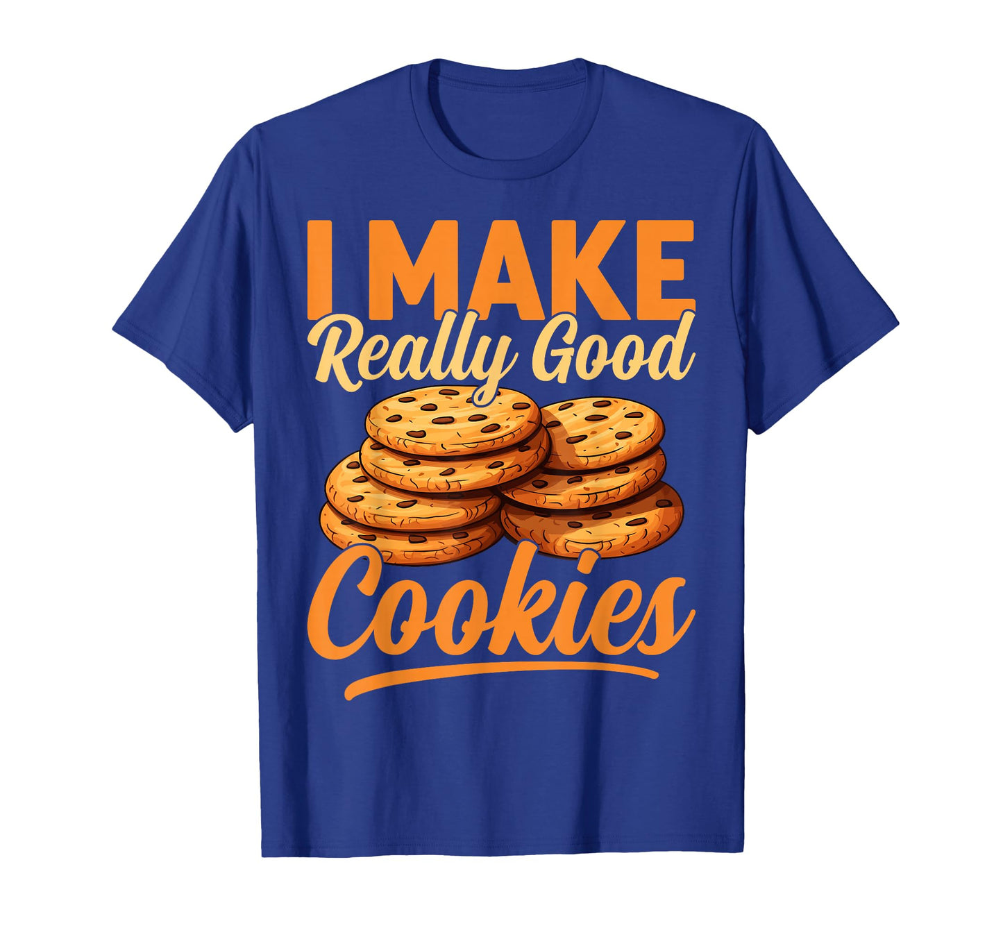 Cookie Maker Gifts Co. Unisex-Adults Humorous Modern Black Cotton T-Shirt, Small, Short Sleeve, I Make Really Good Cookies