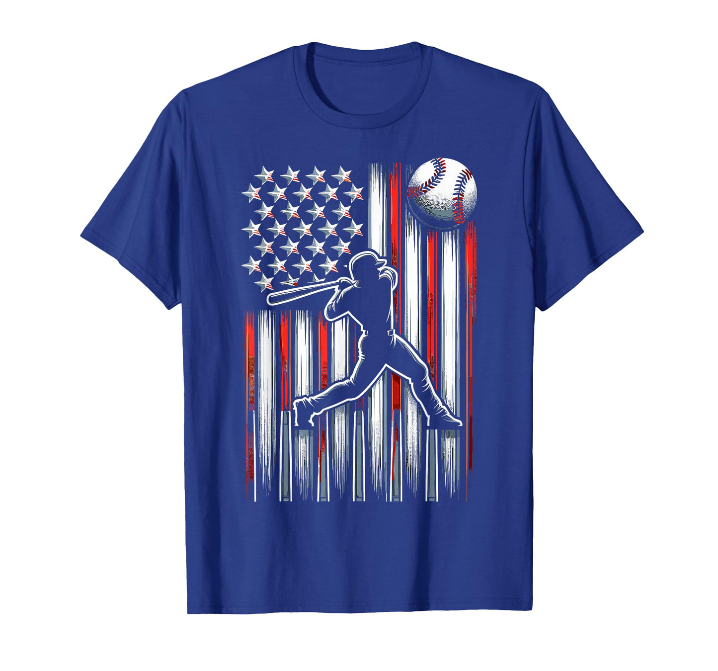 American Flag Patriotic Baseball T-Shirt