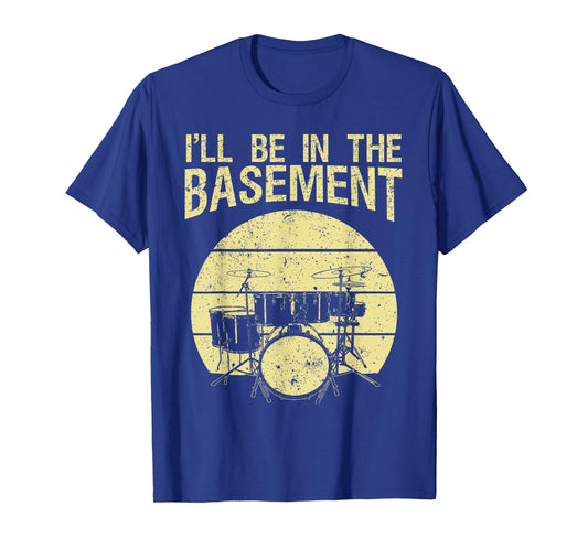 Funny Drummer Art For Men Women Drum Set Drumming Lovers T-Shirt