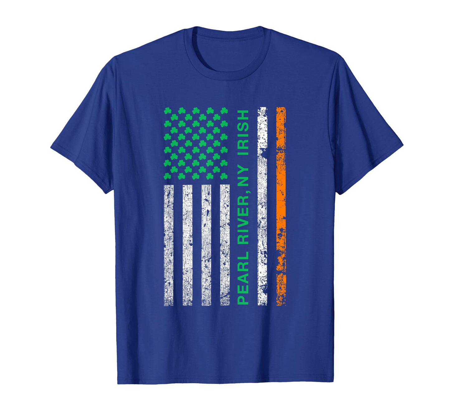 Pearl River New York Irish American Ireland US Flag Women Kids Men T-Shirt