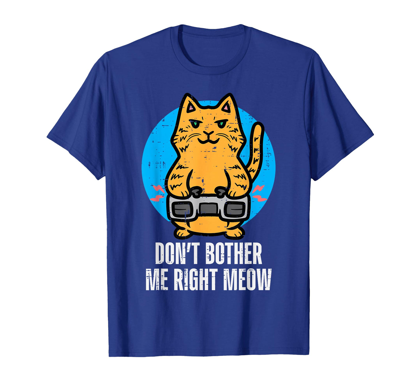 Gamer Cat Dont Bother Me Meow Funny Gaming Men Boys Kids T-Shirt
