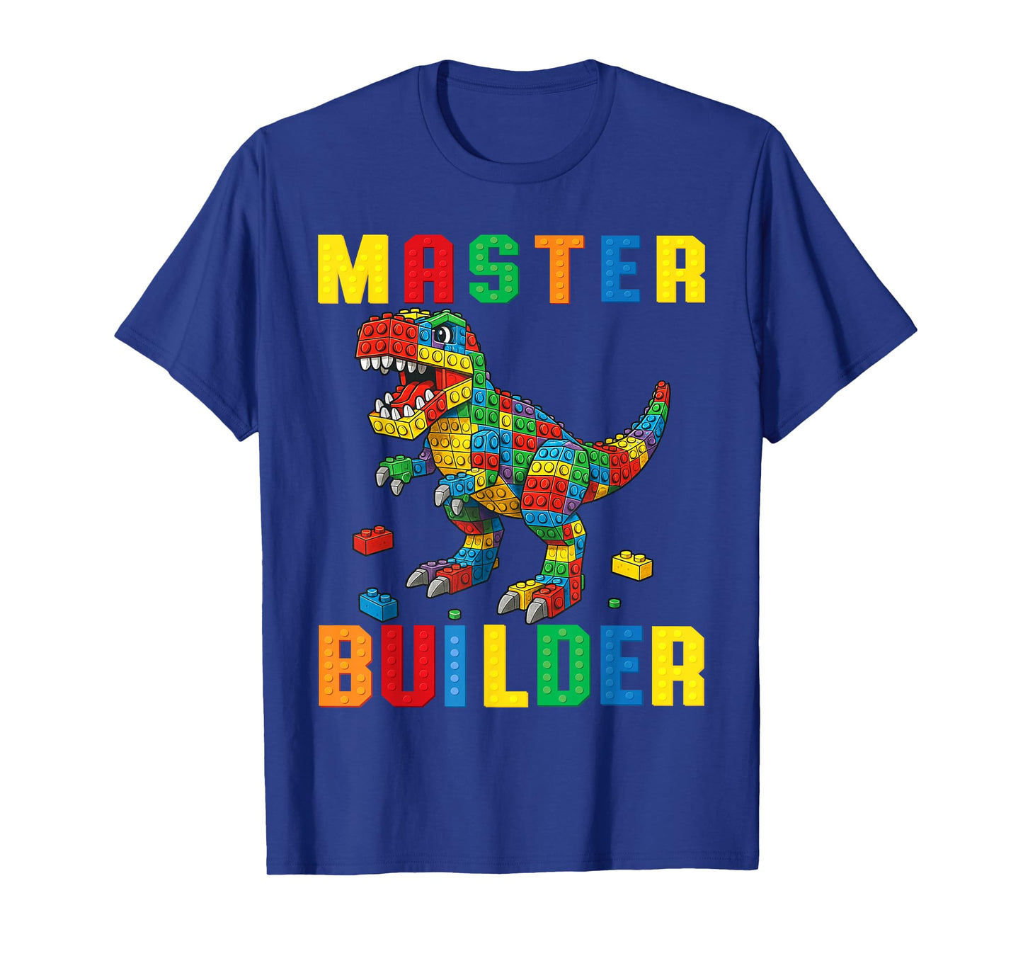 Funny Family Master Builder Building Bricks Blocks Kids Boys T-Shirt