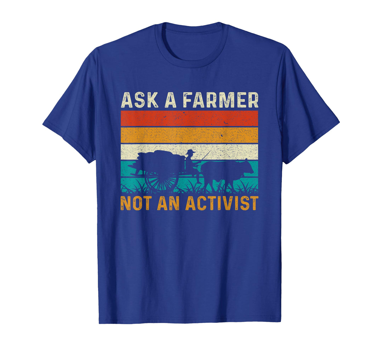 Ask a Farmer Not an Activist Retro Vintage Farmer Farming T-Shirt