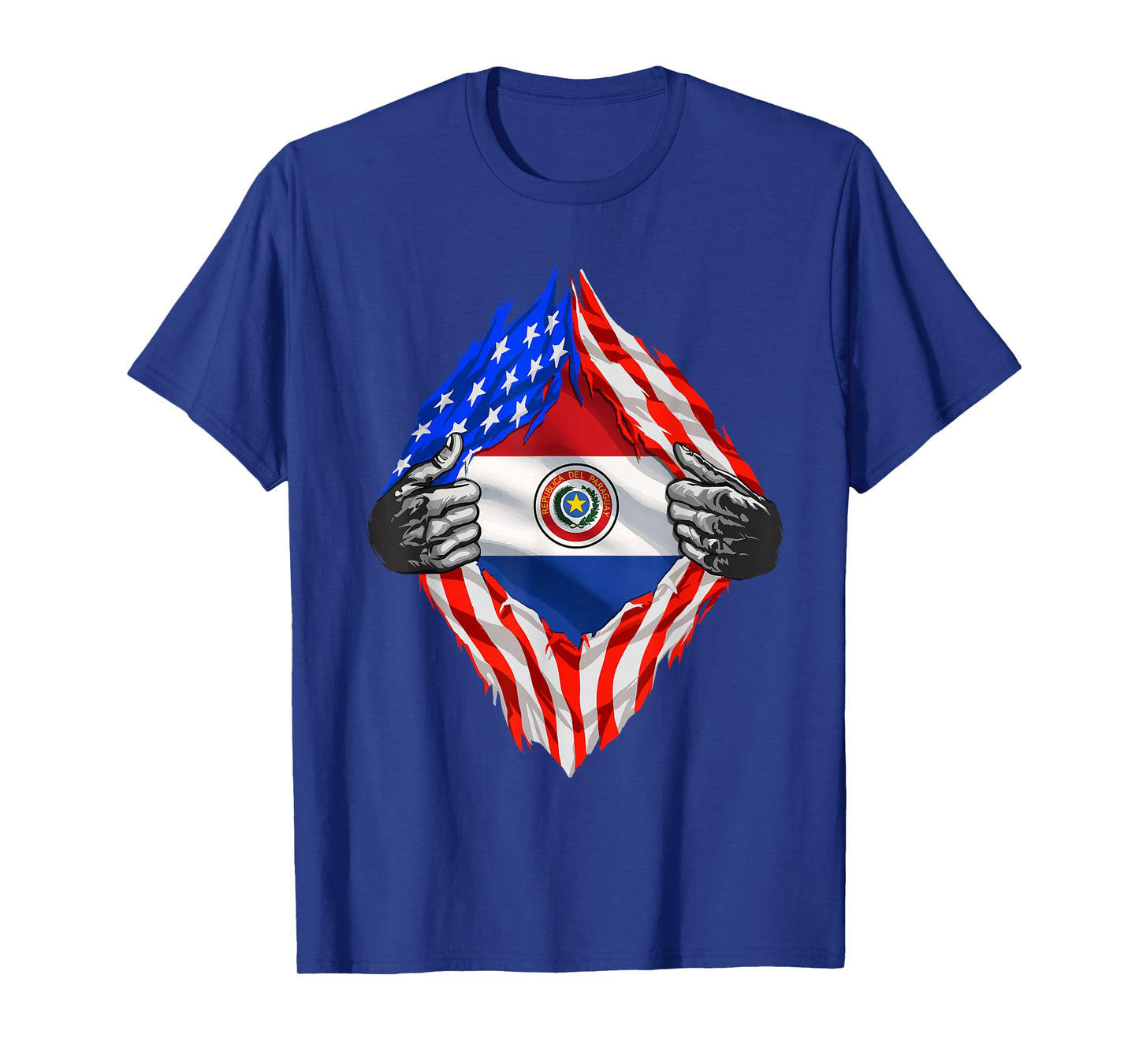 Paraguay Super American Paraguay Flag Hispanic Pride Roots T-Shirt