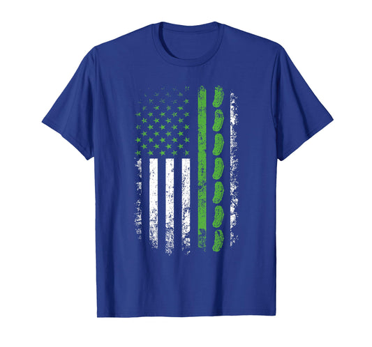 Pickle Cucumber US American Flag for Pickle Lovers Men Women T-Shirt