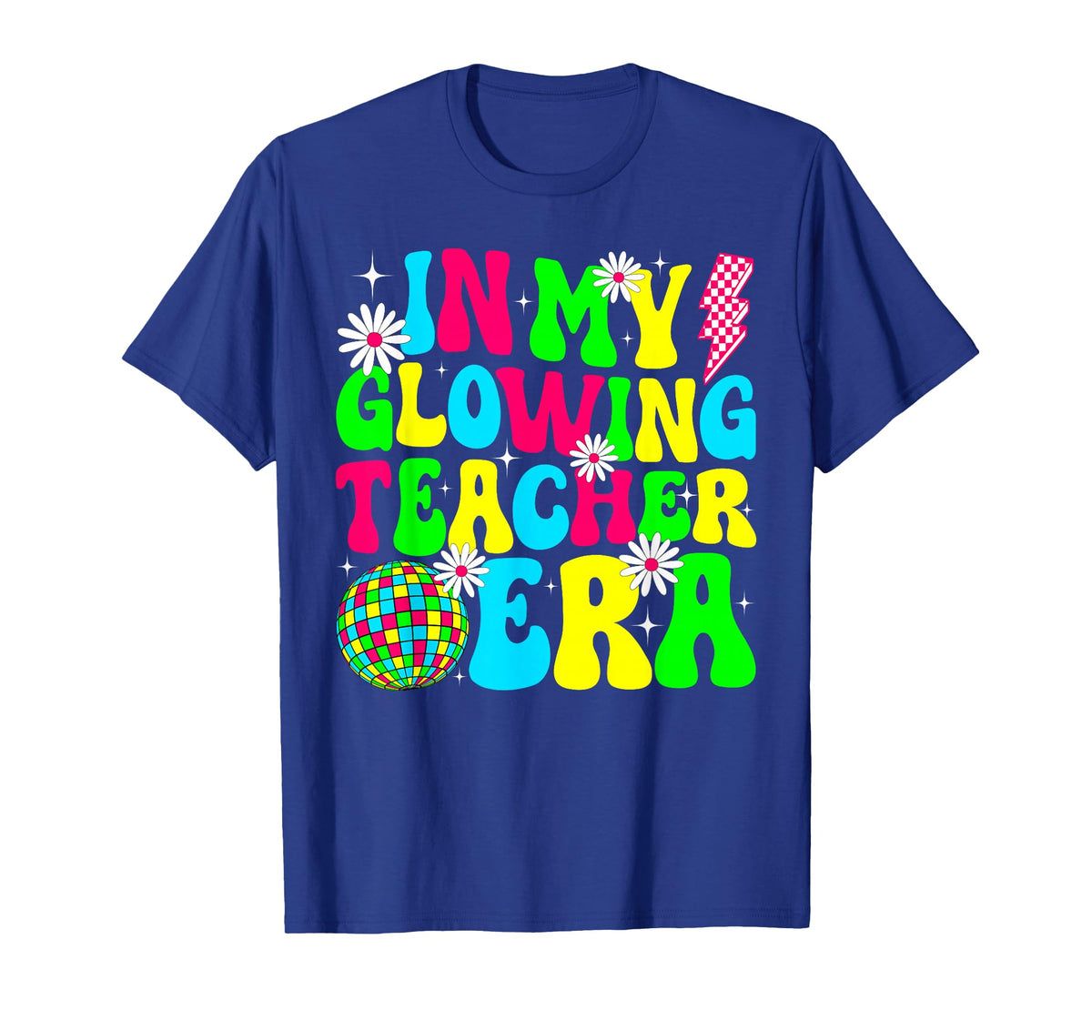 Retro Groovy in My Glowing Teacher Era Happy Teacher's Day T-Shirt