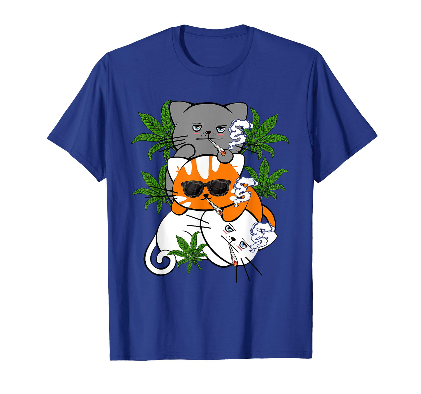 Funny Kawaii Cat Smoking Weed Marijuana Cannabis Kitten T-Shirt