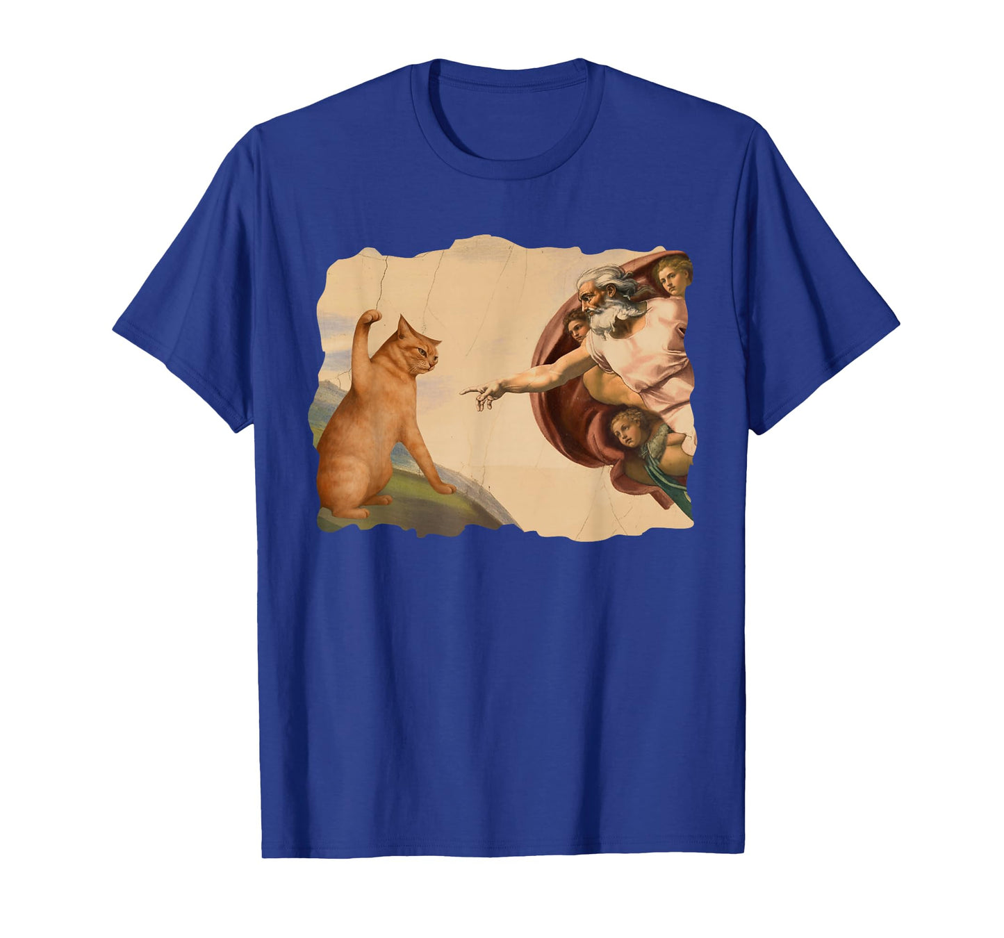 Funny Cat Swatting God's Hand Cat Shawncraft Cat Men Women T-Shirt