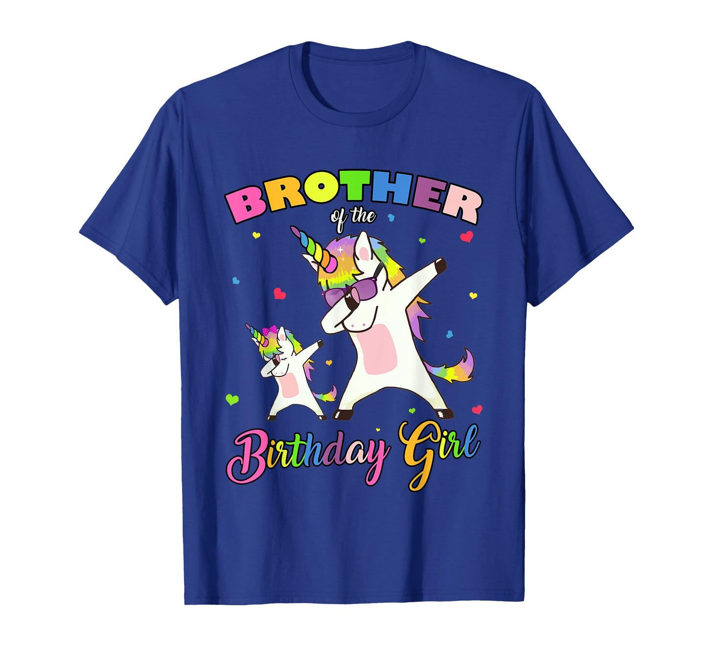 Brother of the Birthday Girl Unicorn Birthday Princess Dab T-Shirt