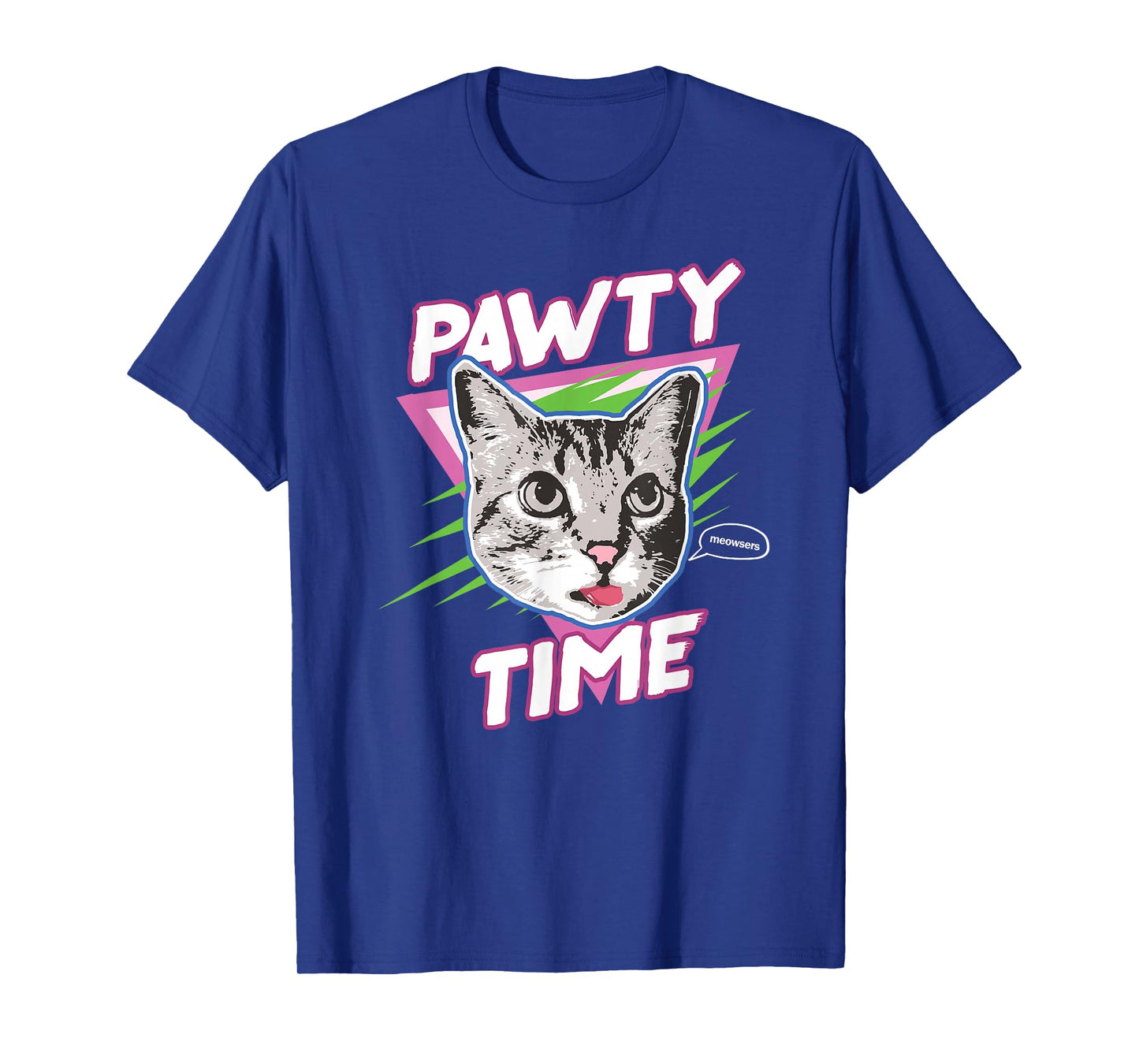 Funny Cat Pawty Time Party Animal Retro T-Shirt T-Shirt