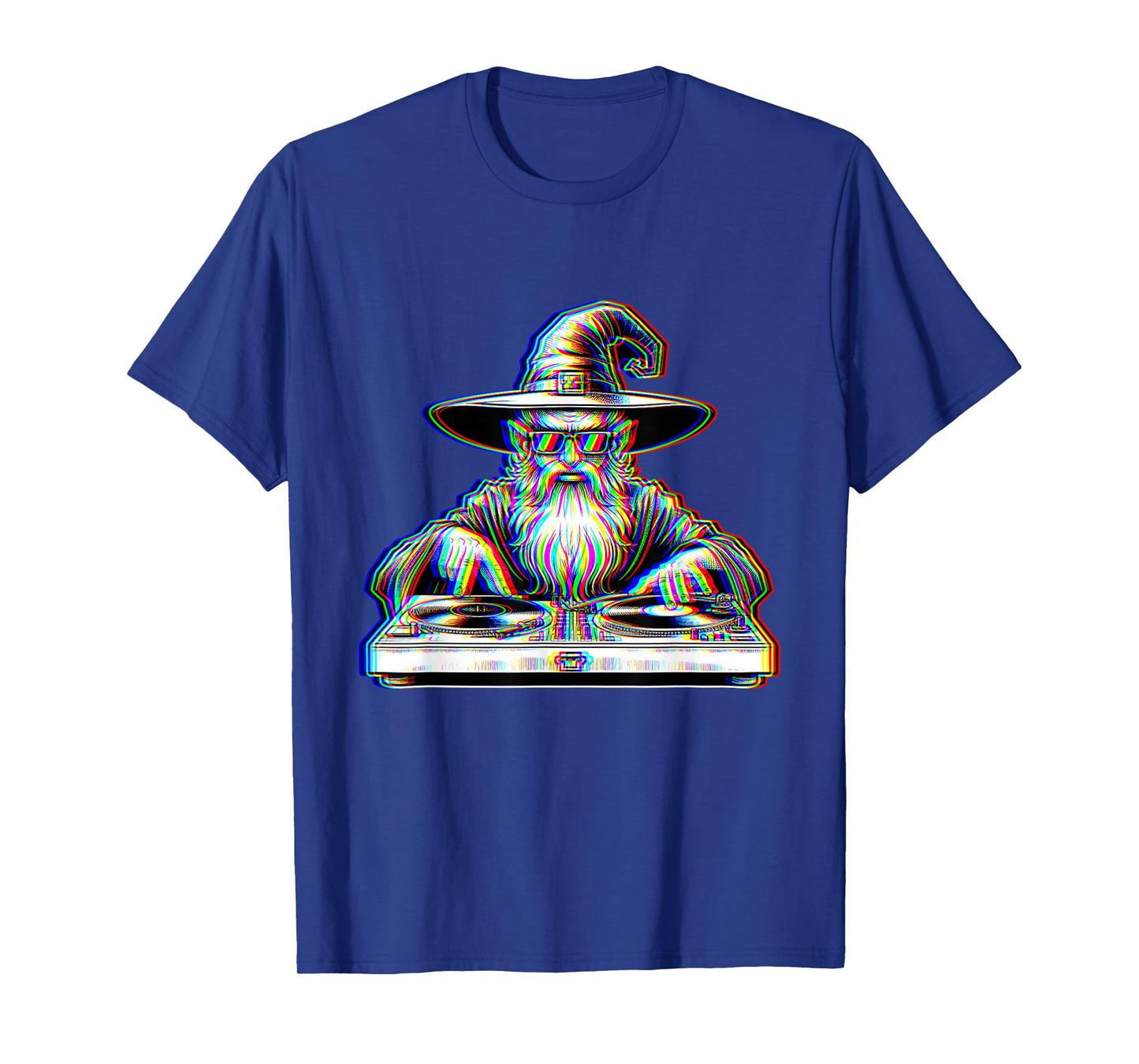 Trippy Wizard Dj Rave Festival Optical Illusion EDM Music T-Shirt