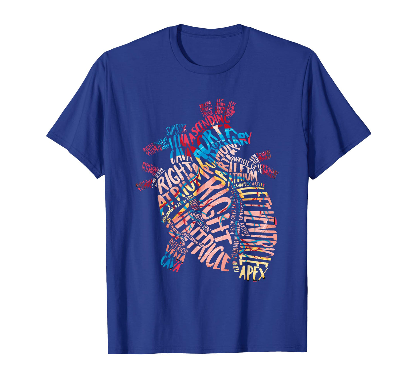 Anatomical Human Heart Cardiology Medical Cardiac Nurse T-Shirt