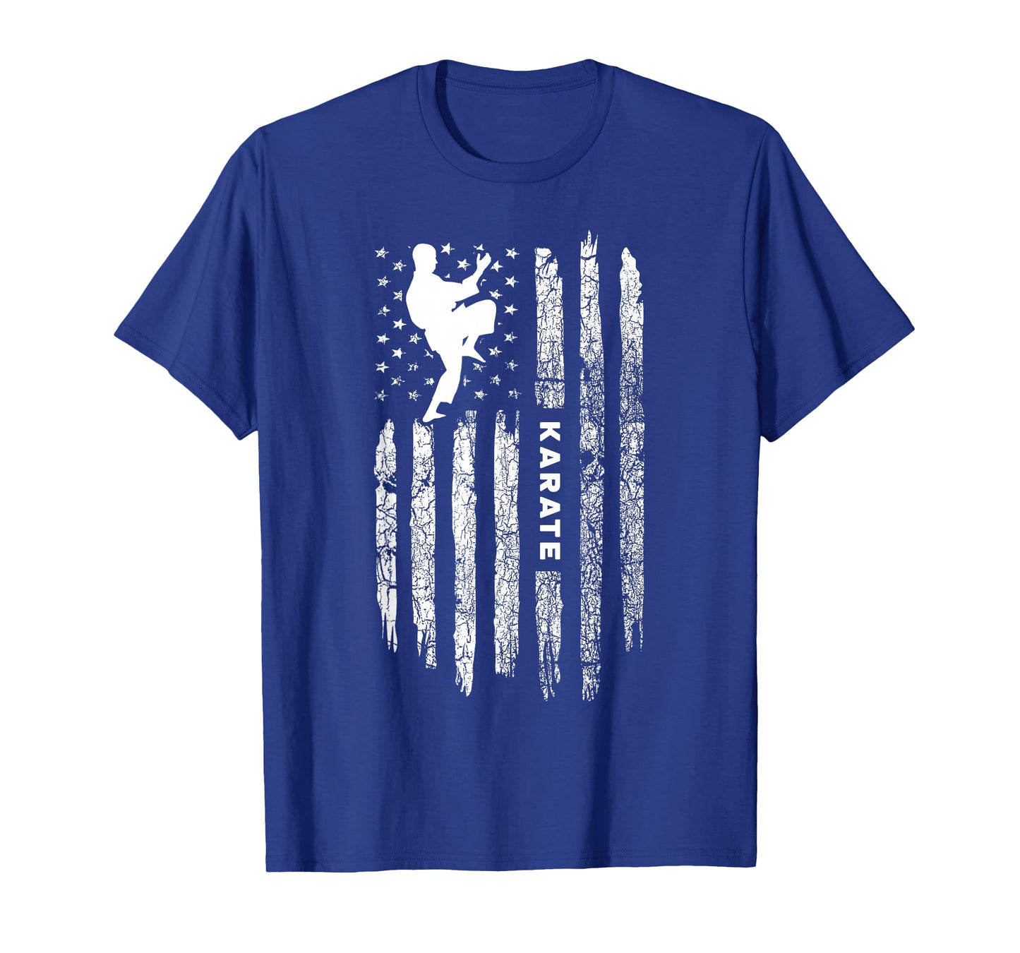 American Flag Karate Clothing - Karateka Vintage Karate T-Shirt