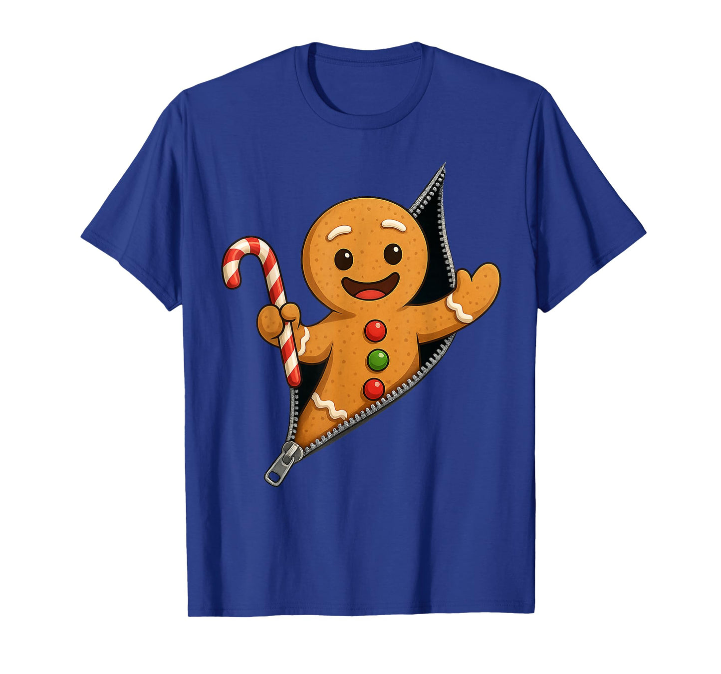 Christmas Gingerbread Man Cookie Candy Cane Xmas Pajamas T-Shirt