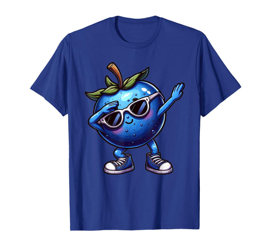 Dabbing Blueberry Funny Blue Blueberry Fruit T-Shirt