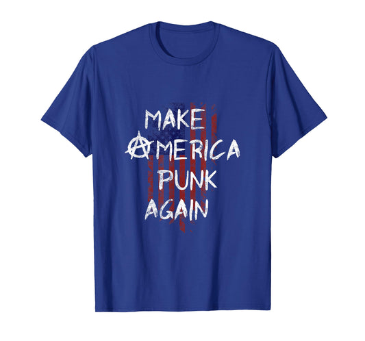 Punk Rocker 80s Design with Make America Punk Again Flag T-Shirt
