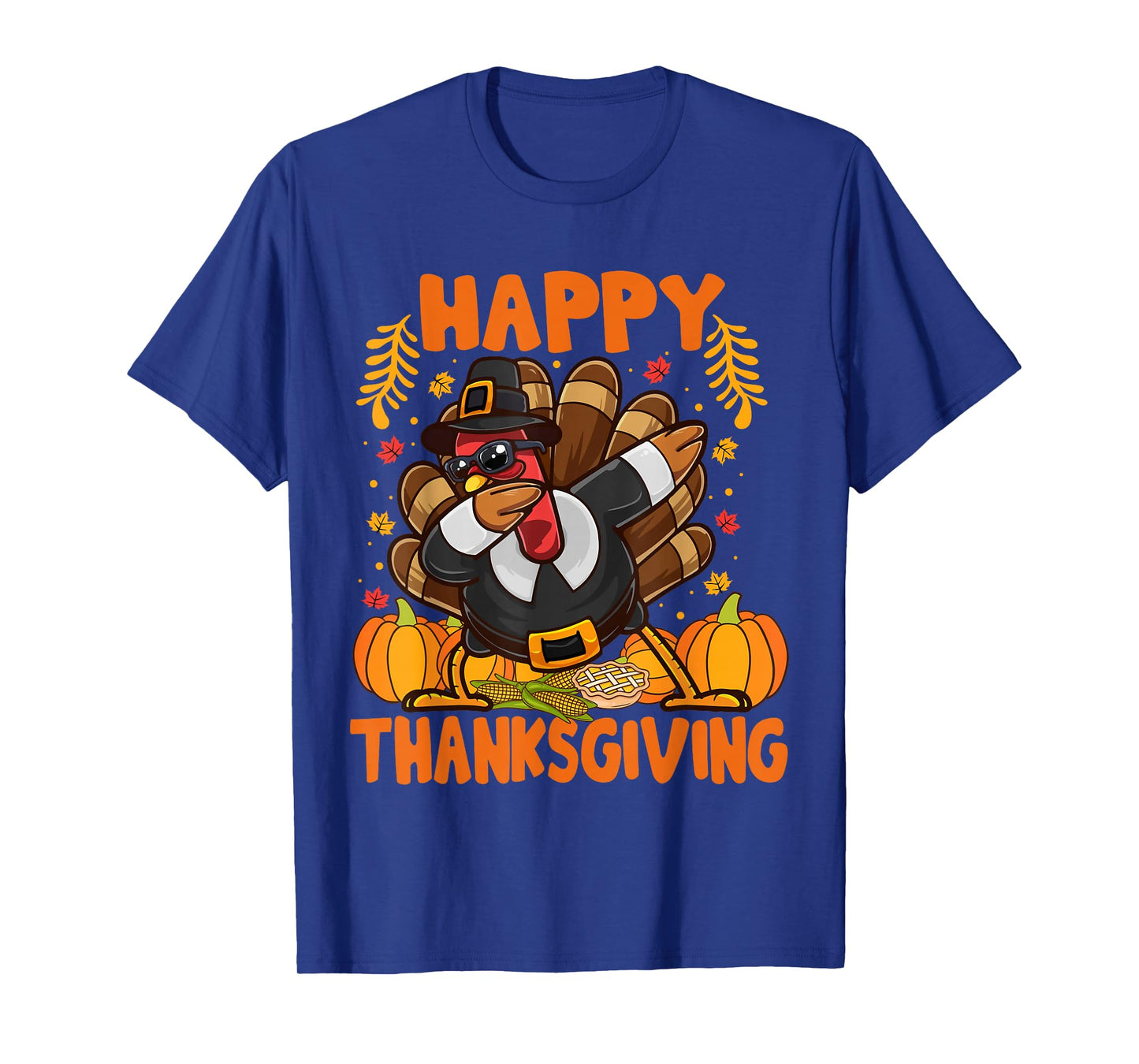 Happy Thanksgiving Dabbing Turkey Day Men Women Kids T-Shirt