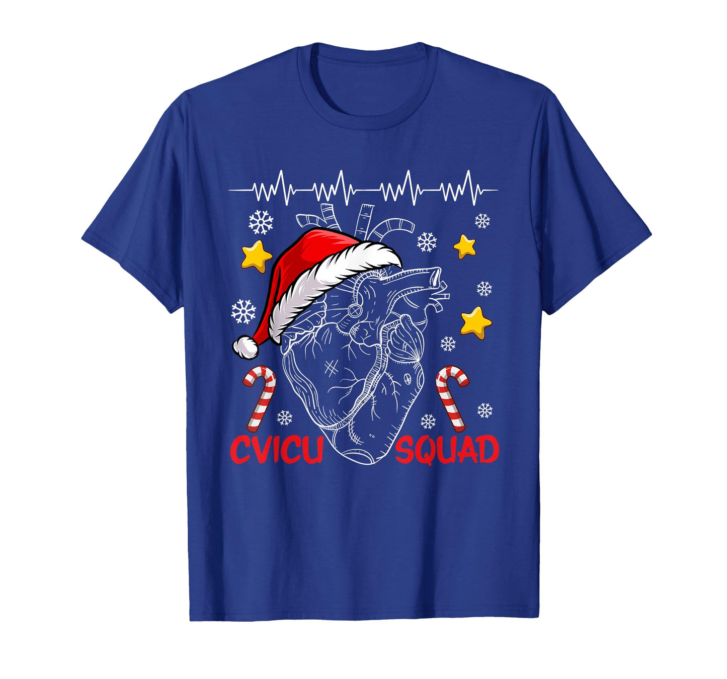 Anatomical Heart CVICU Squad Cardiac Nurse Life Christmas T-Shirt